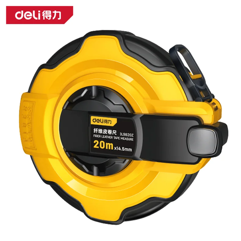 [DL9820Z] 盒式皮卷尺20mx14.5mm包胶(黄)(把)