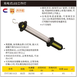 [STHT73851-8-23] 60LED锂电多功能工作灯