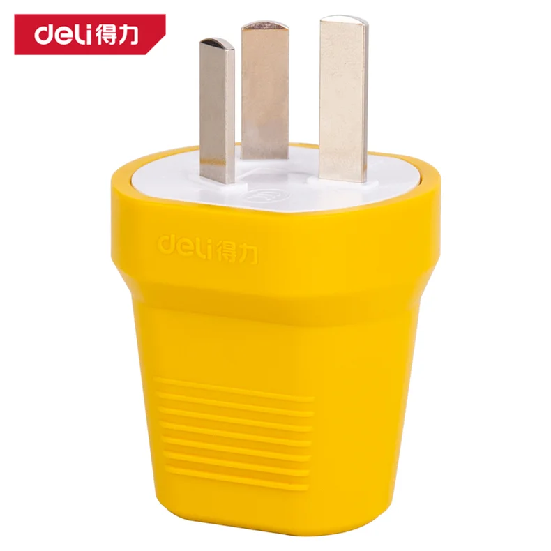 [T18297] 电源插头三插250V~10A(黄)(个)
