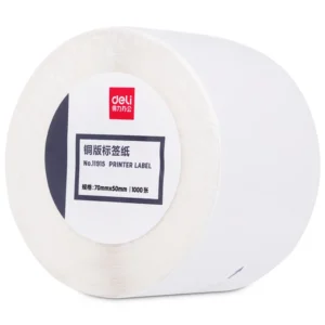 [WJ-11915] 得力11915铜版标签纸70*50mm-1000枚(白)(1卷/筒)