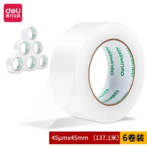 [WJ-30903-1] (退市)得力品正30903封箱胶带45mm*150y*45um(1卷)(普透)