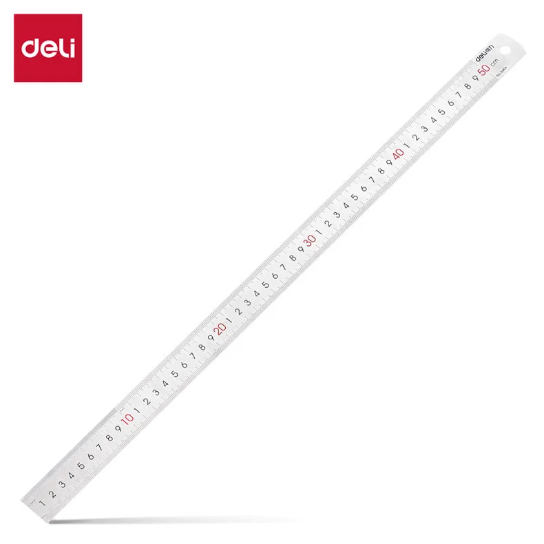 [WJ-8464] 得力8464钢直尺50cm(银色)(只)