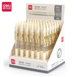 [WJ-SH130] 得力SH130缓冲防断芯塑料活动铅笔0.5mm(白)(支)