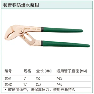 [31541] 铍青铜防爆水泵钳6"