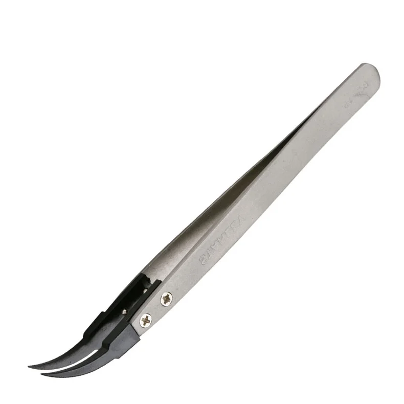 [94-523-23] 弯头防静电镊子130mm