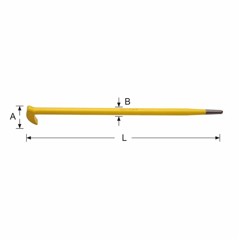 [95-264-23] 圆柄撬棒16"(90°角)