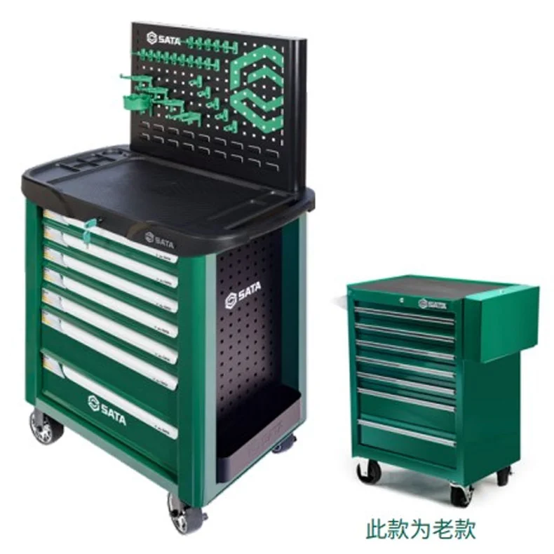 [95107] 七抽屉带轮工具车