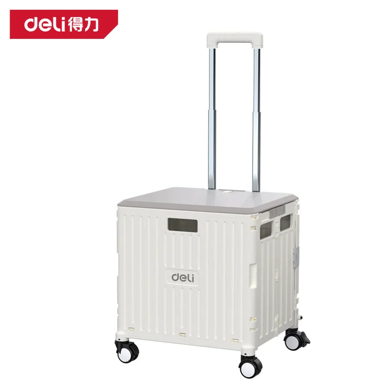 [DL431004A] 折叠拉杆车万向4轮承重35kg(白)(台)[售完取消]