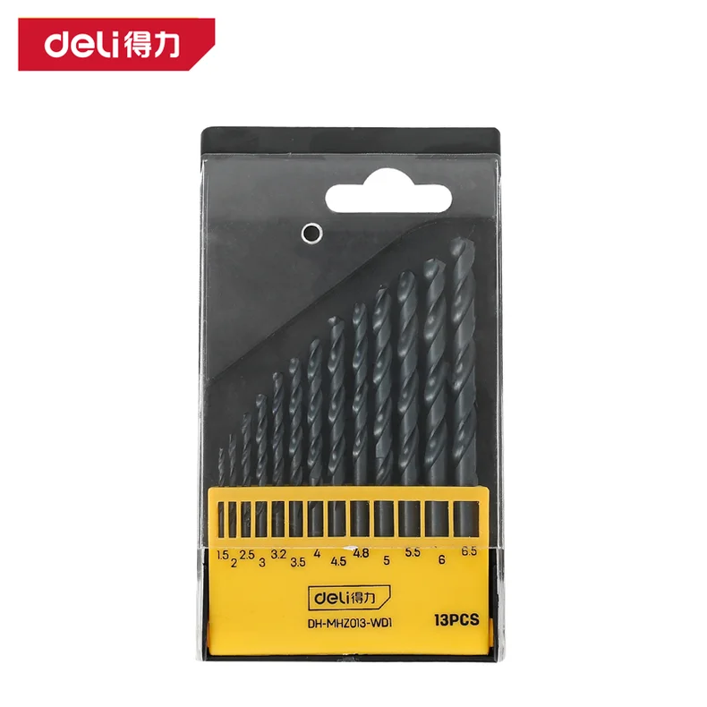 [DH-MHZ013-WD1] 麻花钻套装13件套1.5-6.5mm黑)盒