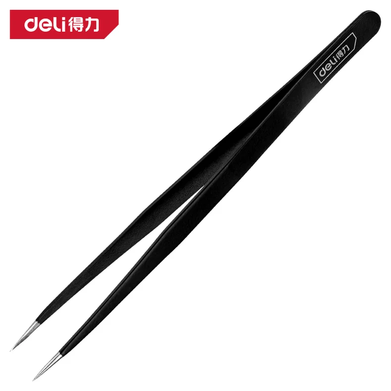 [DL396101] 镊子140mm尖头发黑(黑)(支)