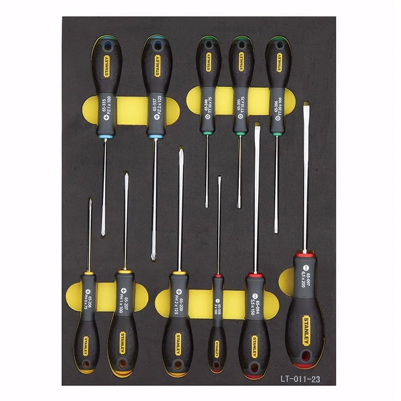 [LT-011-23] 11件套三色柄螺丝批工具托
