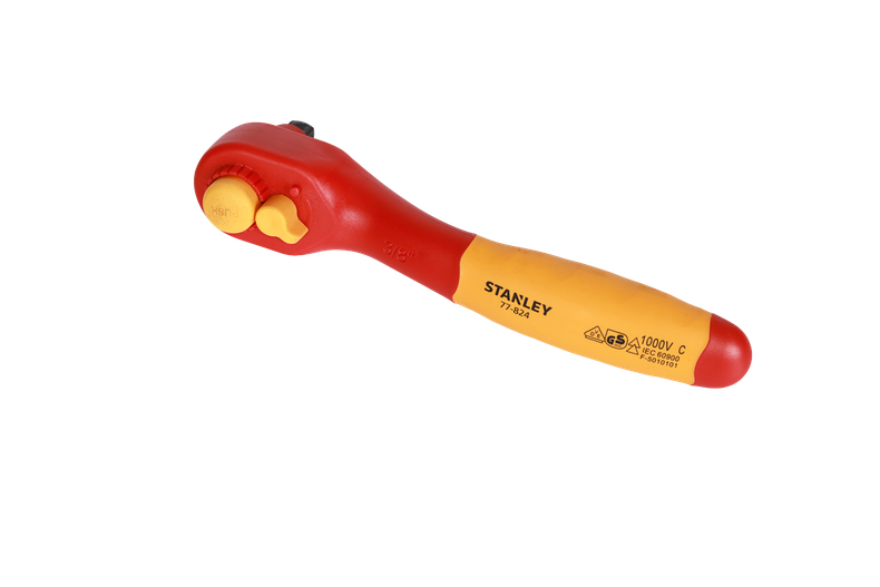STANLEY/史丹利 3/8″双色绝缘棘轮扳手200mm STMT77824-23B