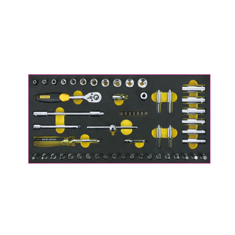 STANLEY/史丹利 EVA工具托组套-56件1/4"系列套筒 90-029-23