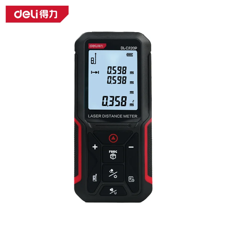 得力/deli 激光测距仪120m语音锂电(红)(台) DL-CJ120P