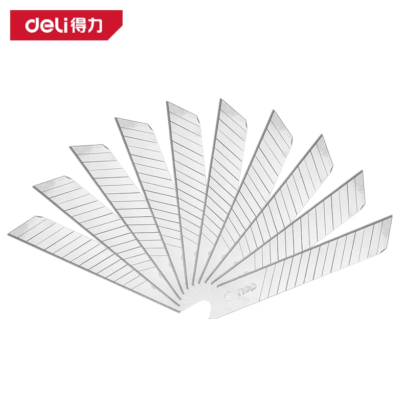 得力/deli 美工刀片18mm厚0.515刀头(银)(盒) DL-DP