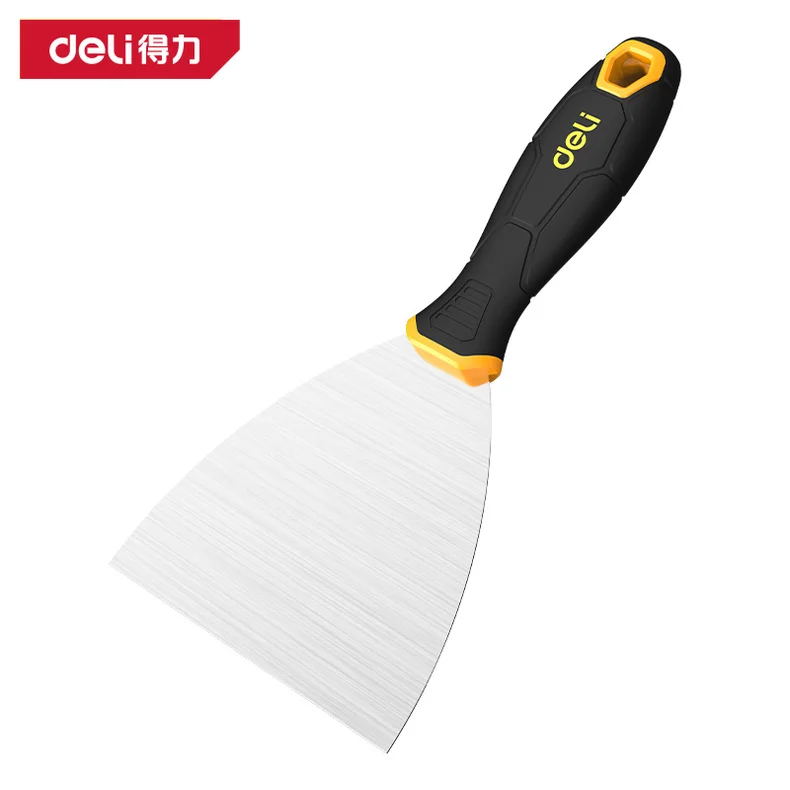 得力/deli 塑柄油灰刀4寸(黄)(把) DL-HD4