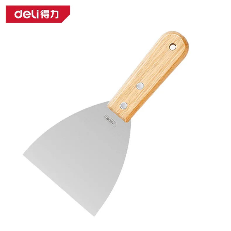得力/deli 木柄油灰刀4寸(银)(把) DL-HD4C