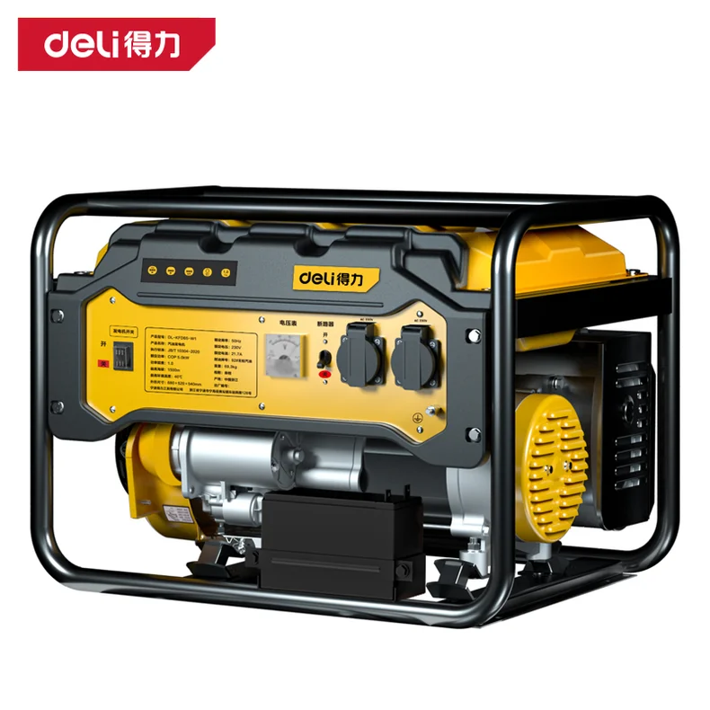 得力/deli 汽油发电机7KW/电启动(黄)(台) DL-KFD95D-W1