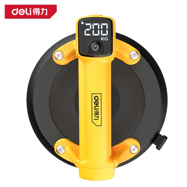 得力/deli 数显玻璃吸盘20cm最大吸力200N(黄)(个) DL-XP24