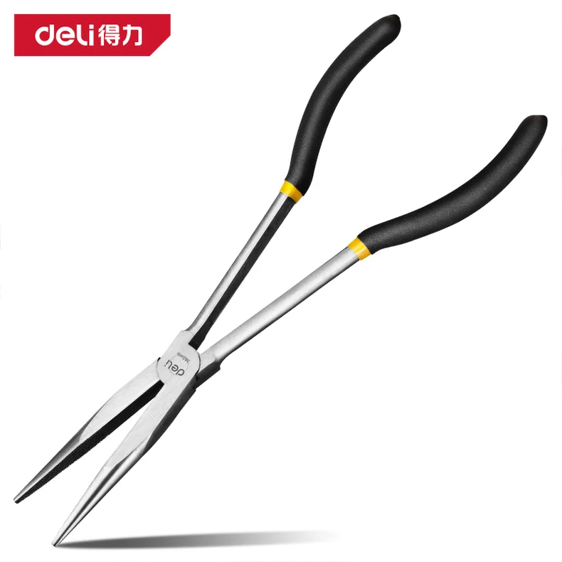 得力/deli 加长尖嘴钳11寸(黑)(把) DL21011