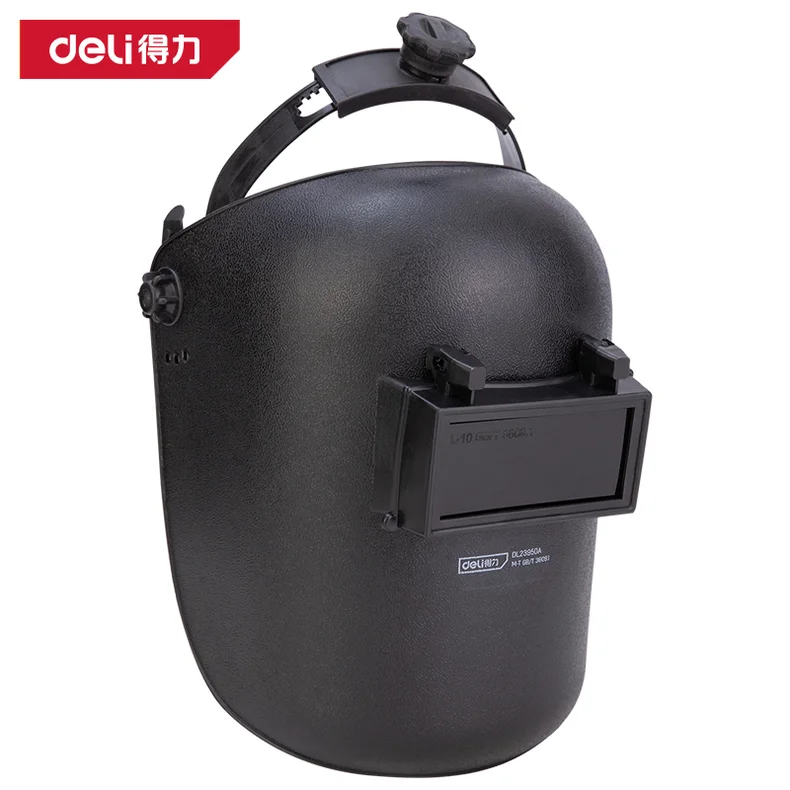 得力/deli 电焊面罩头戴式(黑)(只) DL23950A