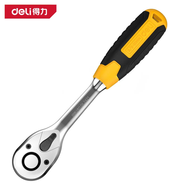 得力/deli 10mm系列快速脱落棘轮扳手45T(银)(把) DL2421