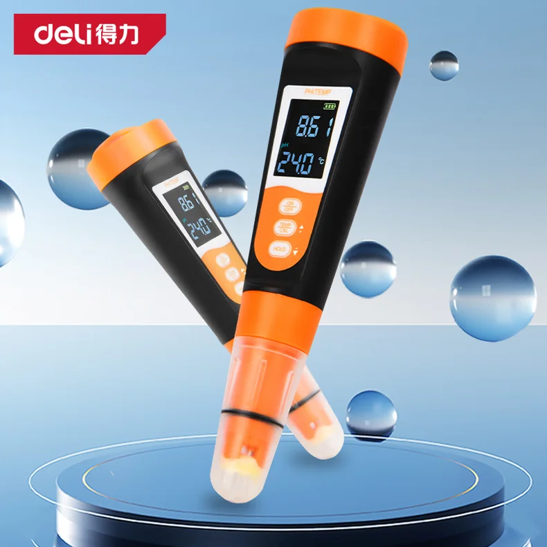 得力/deli PH计多功能0.01ph(橙)(台) DL339003