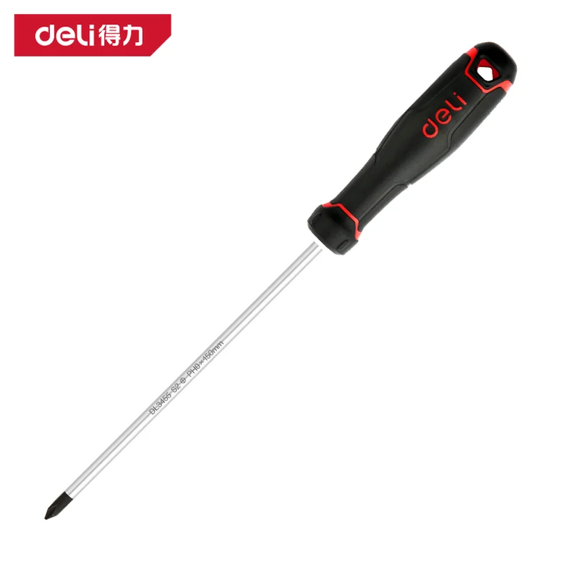 得力/deli 工业级十字螺丝批PH0x150mmS2(红)(把) DL3455