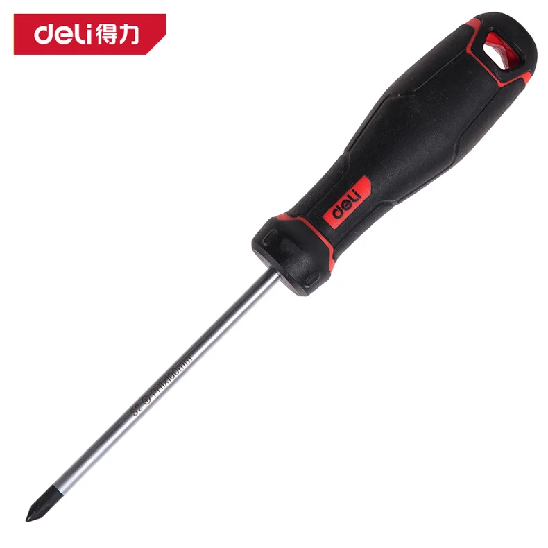 得力/deli 工业级十字螺丝批PH1x100mmS2(红)(把) DL3457