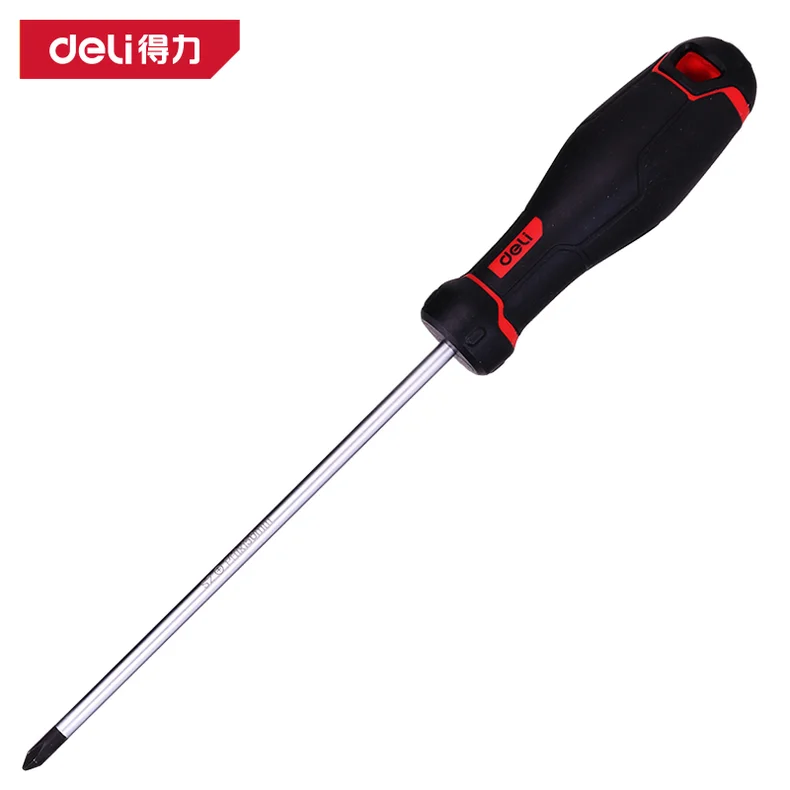 得力/deli 工业级十字螺丝批PH1x150mmS2(红)(把) DL3458