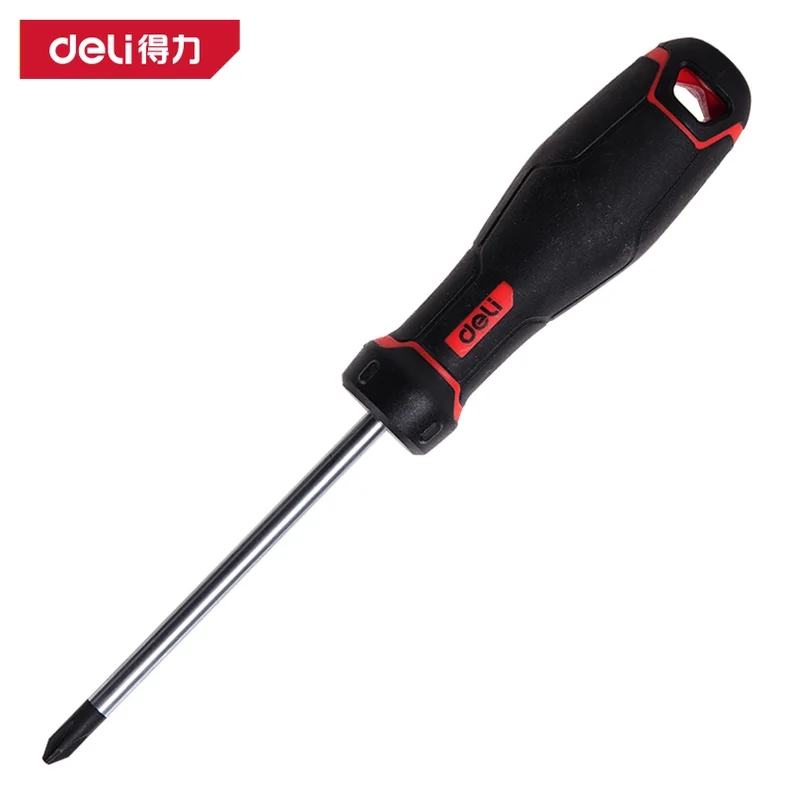 得力/deli 工业级十字螺丝批PH2x100mmS2(红)(把) DL3460