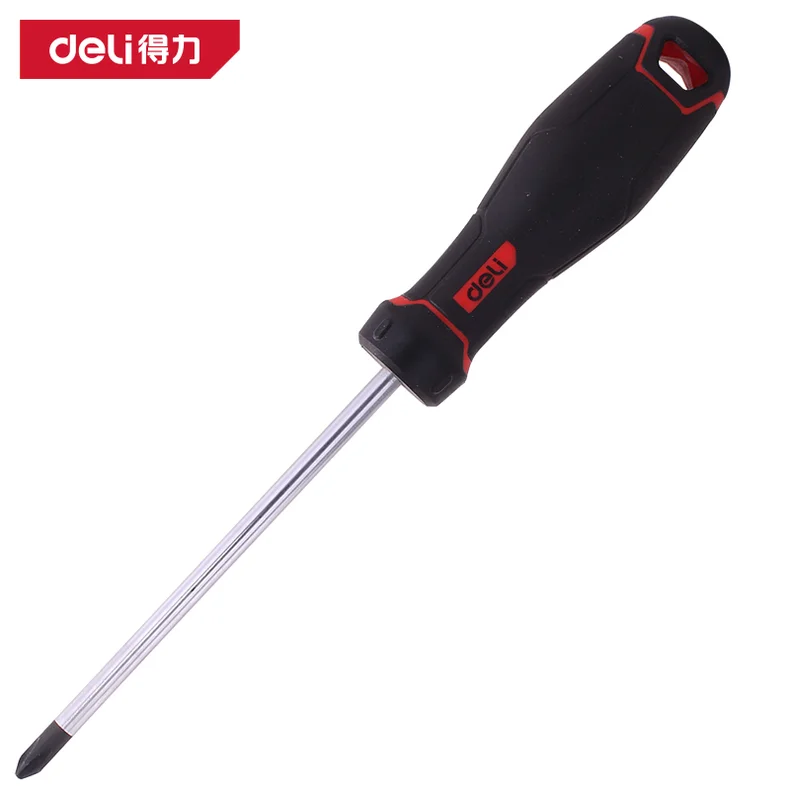 得力/deli 工业级十字螺丝批PH2x125mmS2(红)(把) DL3461