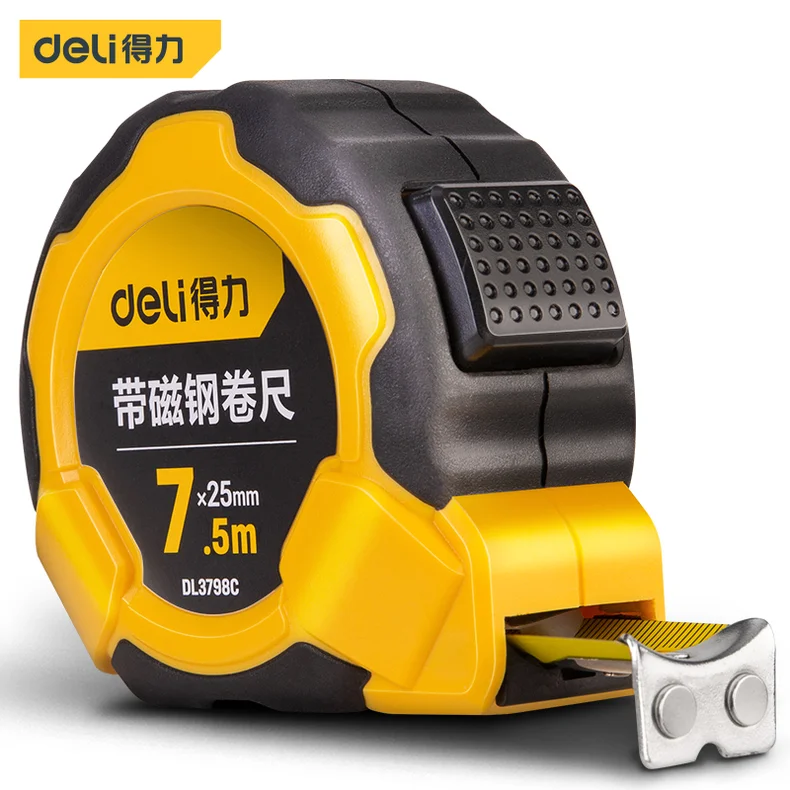 得力/deli 钢卷尺7.5mx25mm带磁自锁(黄)(把)(退市) DL3798C
