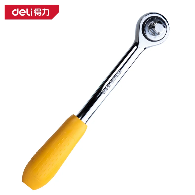 得力/deli 12.5mm系列直柄棘轮扳手45T(银)(把)[售完取消] DL4180