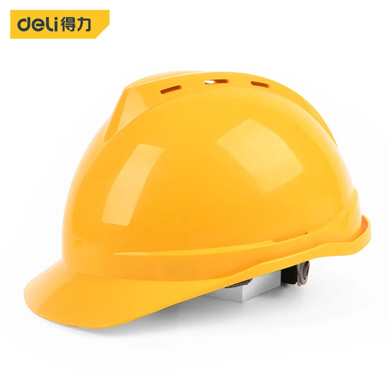 得力/deli PE安全帽51-62cm(黄)(个) DL525021