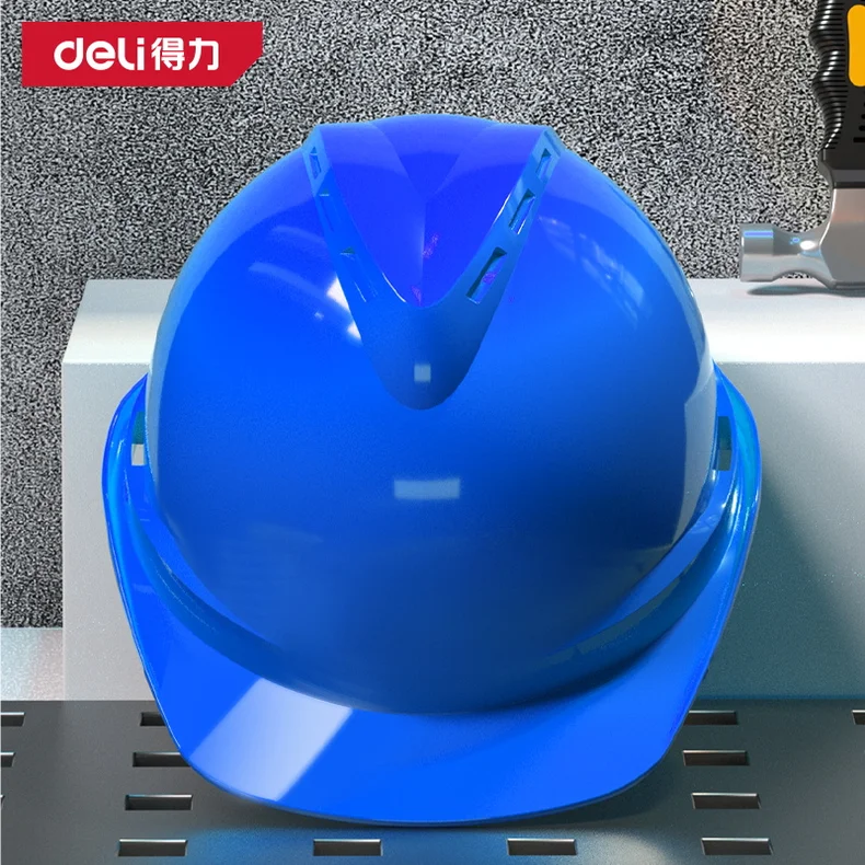 得力/deli PP安全帽51-62cm(蓝)(个) DL525032