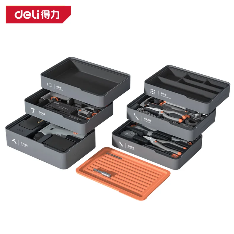得力/deli 层叠式工具组套-ABCDEF六层(橙)(套) H1001-ABCDEF