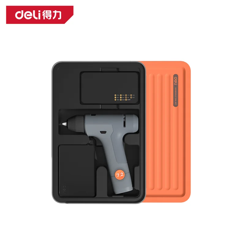 得力/deli 层叠式工具组套-13件锂电工具套装(橙)(套) H1001-F