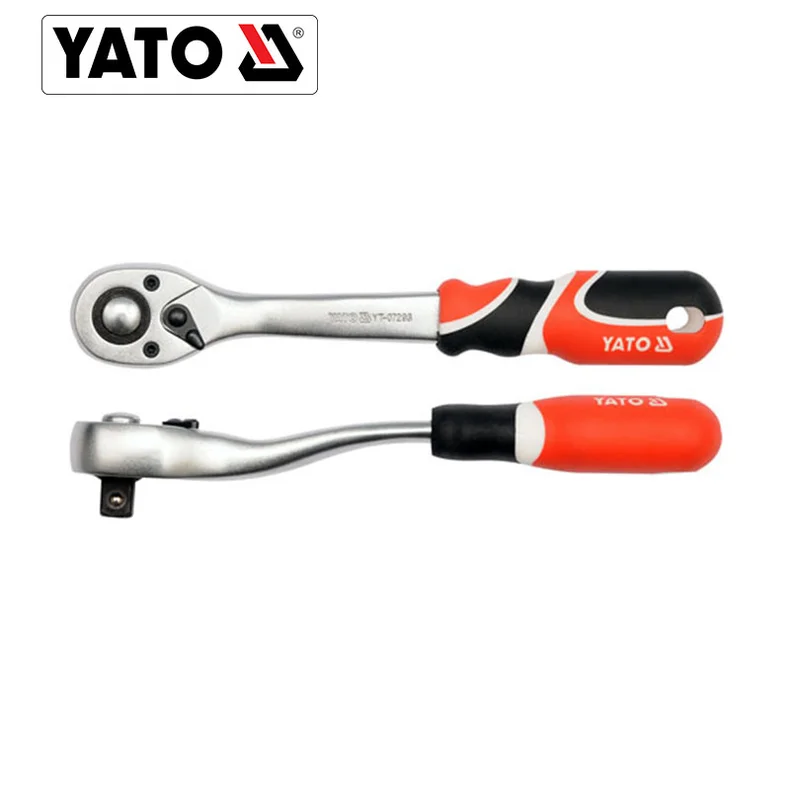 易尔拓/yato 三色柄快速脱落棘轮扳手1/4"X155MM YT-07291