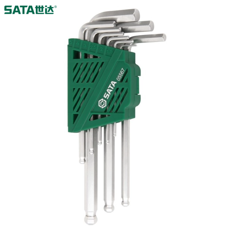 世达/sata (电商)9件加长球头内六角扳手组套 05567