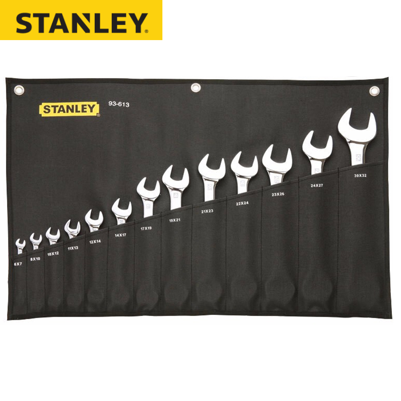 STANLEY/史丹利 13件套公制精抛光双开口扳手 93-613-22