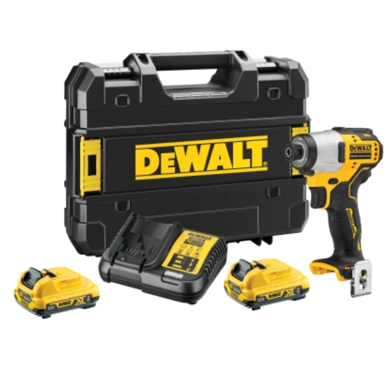 得伟/dewalt 12V锂电无刷紧凑型冲击起子 2x2.0Ah电池塑箱装 DCF801D2K-A9