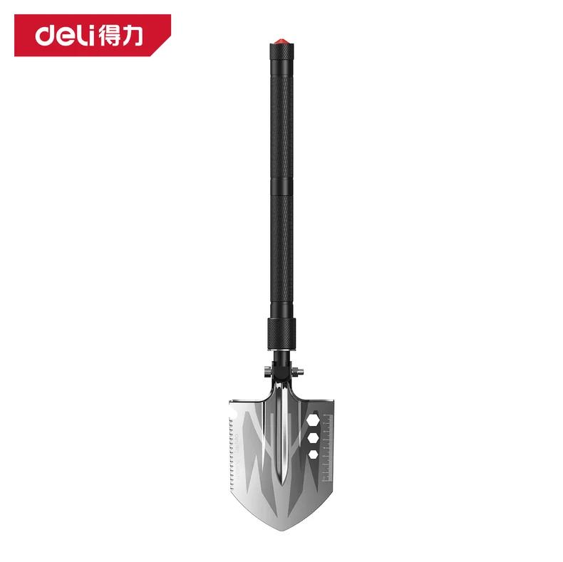 得力/deli 工兵铲二节可拆多功能(黑)(把) DL905677