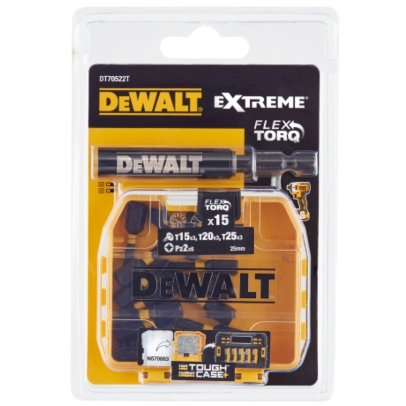 得伟/dewalt 16件套磁性批头收纳套装 DT70522T-QZ
