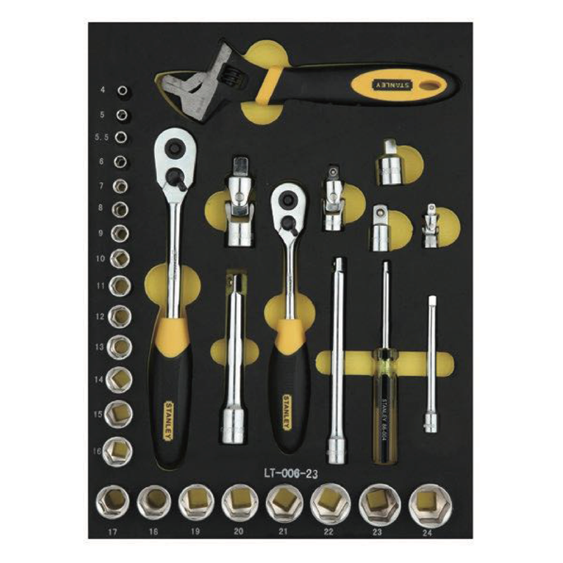 STANLEY/史丹利 34件套6.3,10,12.5MM系列公制工具托 LT-026-23