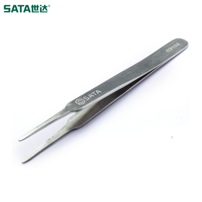 世达/sata 宽头镊子120MM 03104