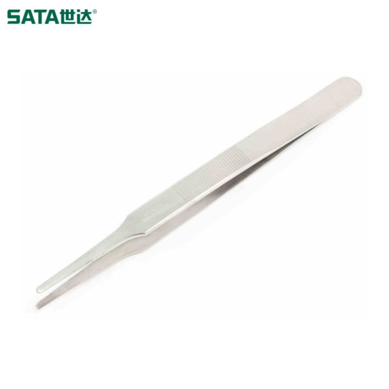 SATA/世达 宽头长镊子175MM 03152