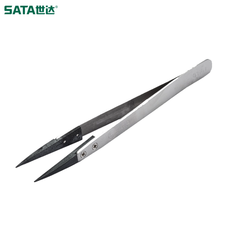 SATA/世达 防静电尖头镊子130MM 03161