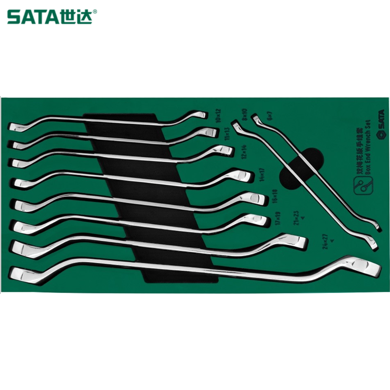 SATA/世达 工具托组套-10件全抛光双梅花扳手 09905