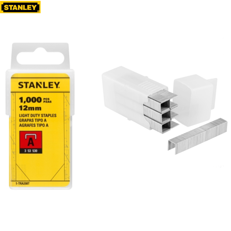 STANLEY/史丹利 12MM/1/2" 门型钉(1000) 1-TRA208T